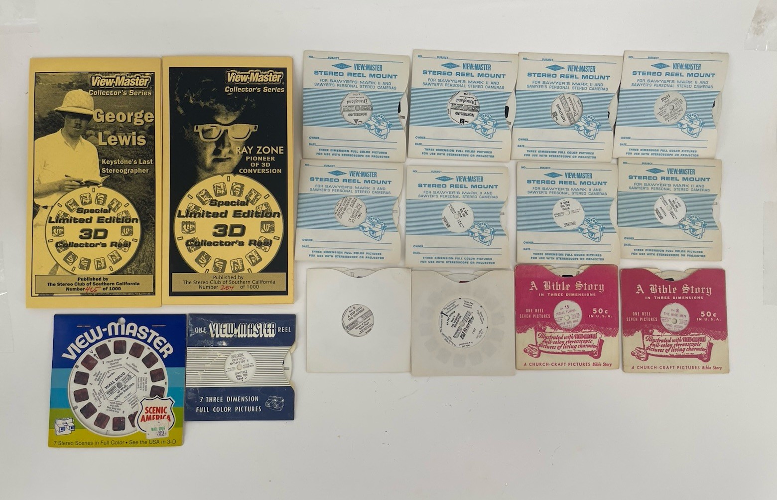 Vintage View-Master Reel Lot 16 Limited Edition 3D Ray Zone George Lewis #71