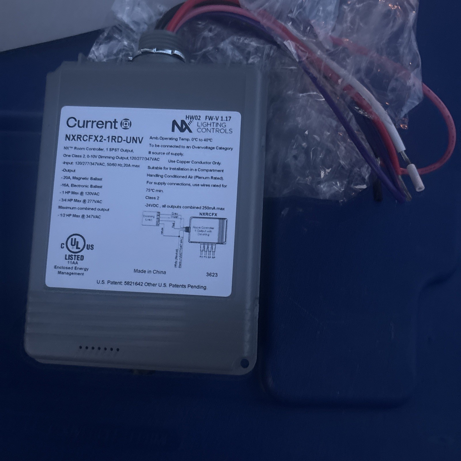 Current NXRCFX2-1RD-UNV: NX™ Room Controller, 1 SPST Output 0-10V Dimming Output Current NXRCFX2-1RD-UNV: NX™ Room Controller, 1 SPST Output 0-10V Dimming Output