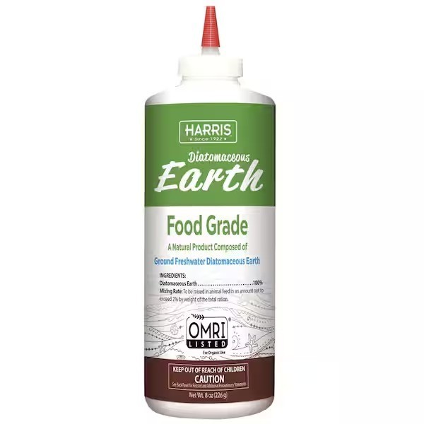 Harris 8 oz. Diatomaceous Earth Food Grade Non-toxic and easy to use  wood piles