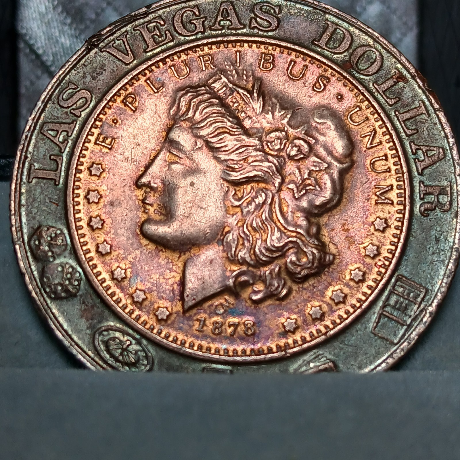 Vintage 1878 Las Vegas Dollar Token Copper Profile By C&J Creations Vintage 1878 Las Vegas Dollar Token Copper Profile By C&J Creations