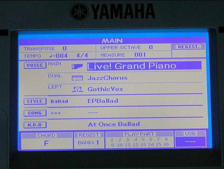 Original YAMAHA DGX520 DGX620 YPG625 psr s500 mm6 mm8 YPG635 LCD Screen Display