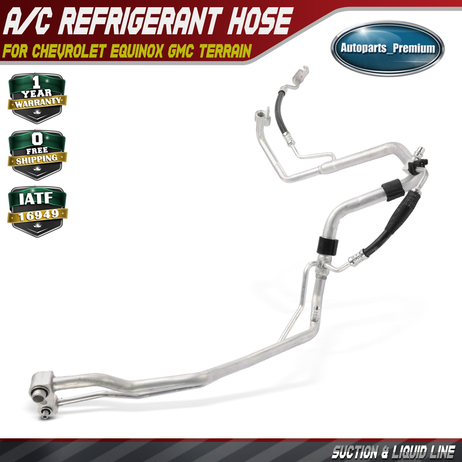 A/C Suction & Liquid Hose Assembly for Chevrolet Equinox GMC Terrain 2018-2024
