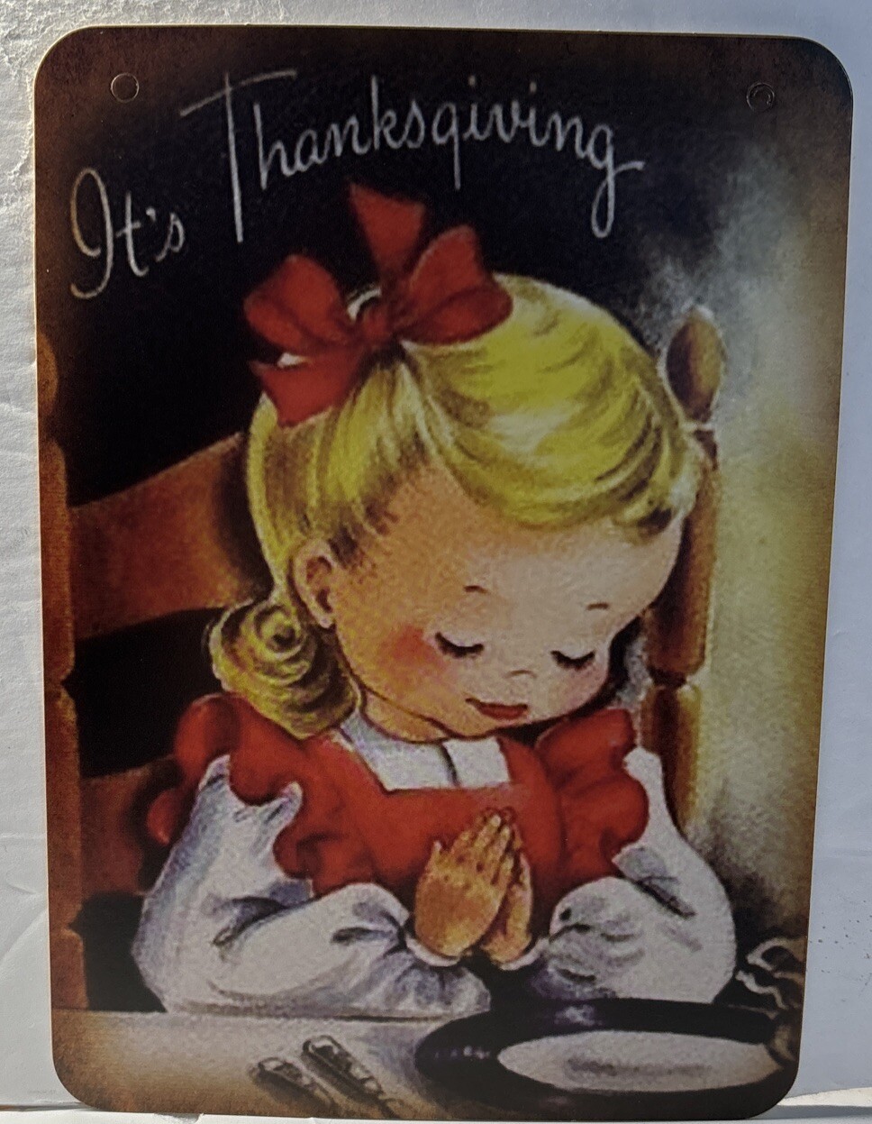 Thanksgiving Wall Decor VINTAGE STYLE Die Cut  5 X 7”