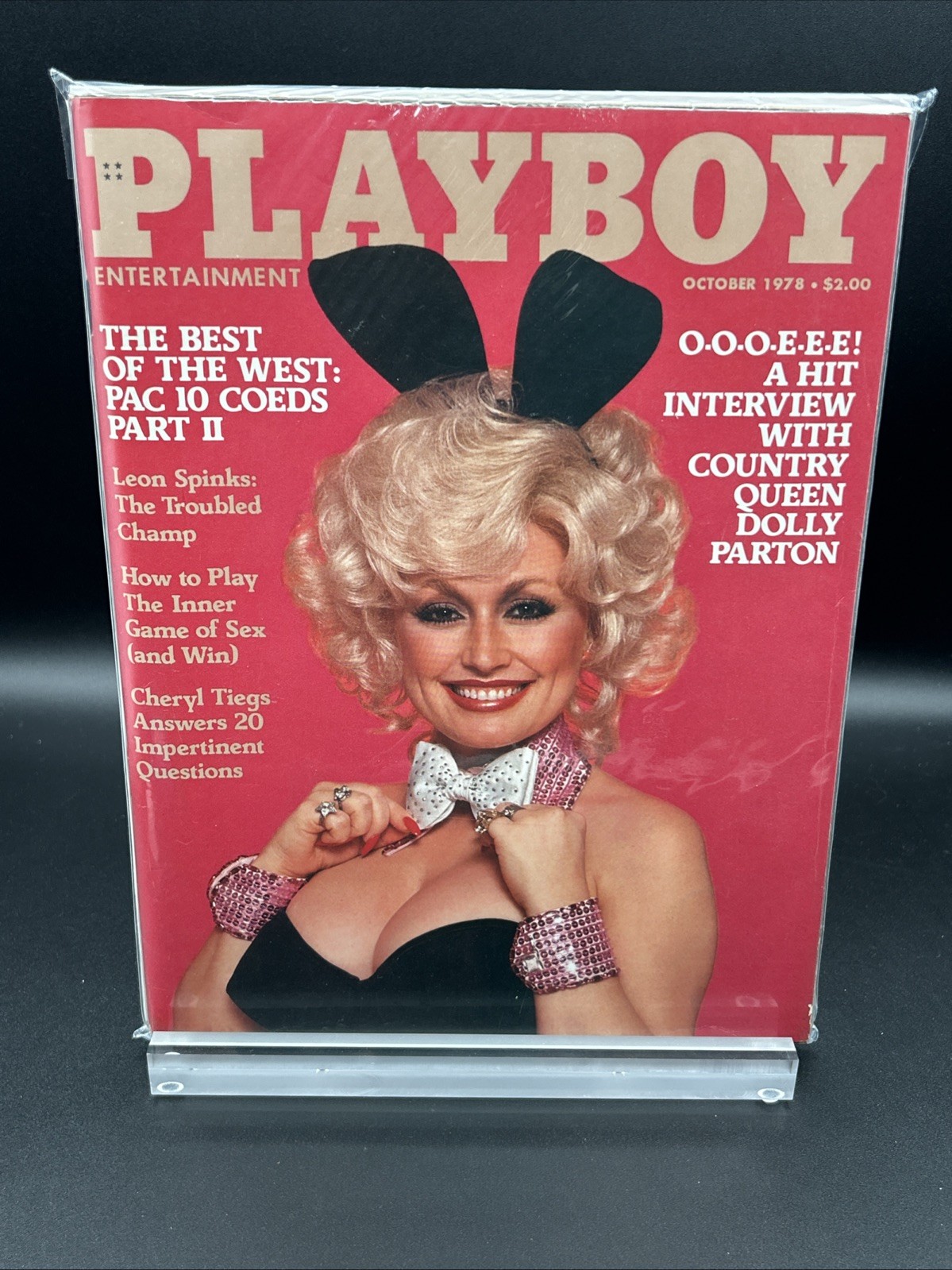 Vintage Playboy Magazine Oct 1978 Dolly Parton Cover Higher Grade FNVF