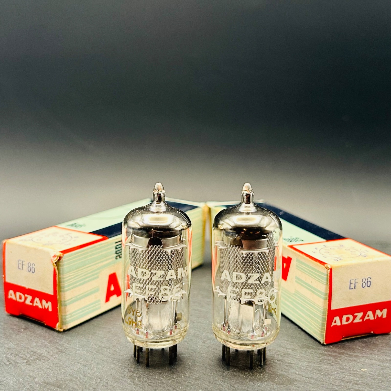 Close Matched Pair ADZAM EF86 6267 NOS Tested Strong Tubes | 109% / 118% GM