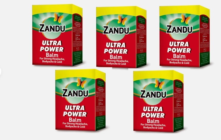 5 x 8ml Zandu Ultra Power Balm Herbal ,For Headache , Joint Pains5 x 8ml Zandu U 5 x 8ml Zandu Ultra Power Balm Herbal ,For Headache , Joint Pains5 x 8ml Zandu U