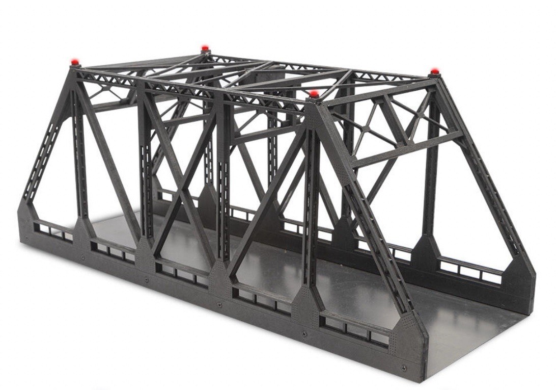 MENARDS 24” DUAL TRACK TRAIN BRIDGE W/ LIGHTS O SCALE O GAUGE DOUBLE TWO TRACK