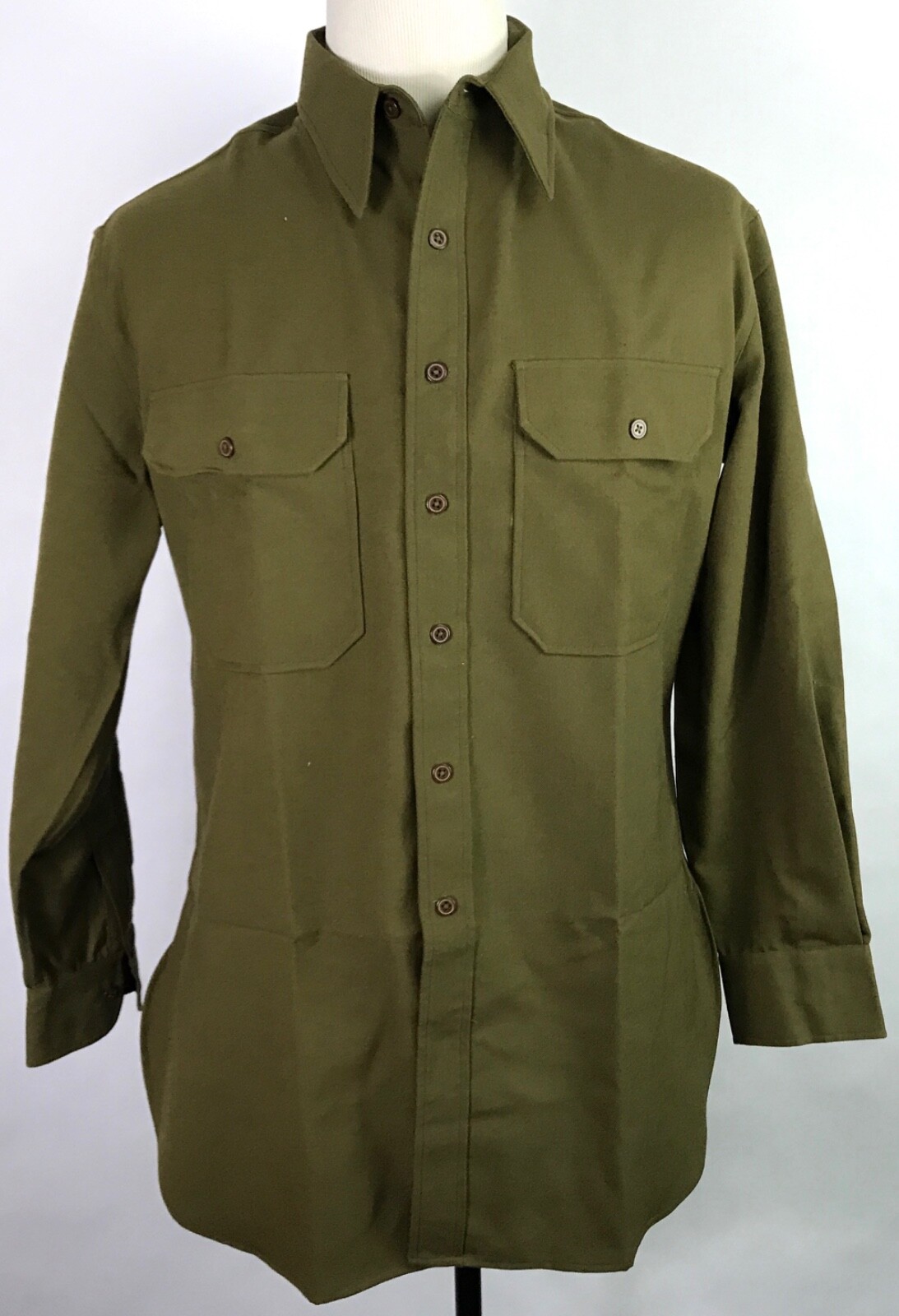 WWII US ARMY INFANTRY M1937 M37 COMBAT FIELD WOOL SHIRT-SIZE 3 (42-44R) WWII US ARMY INFANTRY M1937 M37 COMBAT FIELD WOOL SHIRT-SIZE 3 (42-44R)
