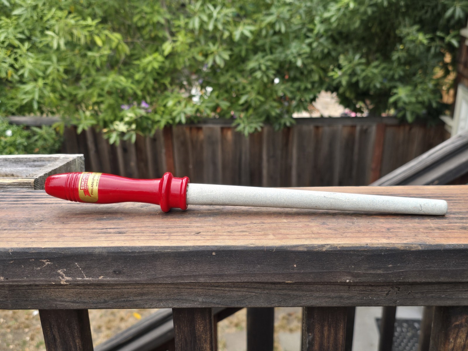 Vintage Simonds Abrasive Rod Knife Sharpener Red Wood Handle – Philadelphia Rare