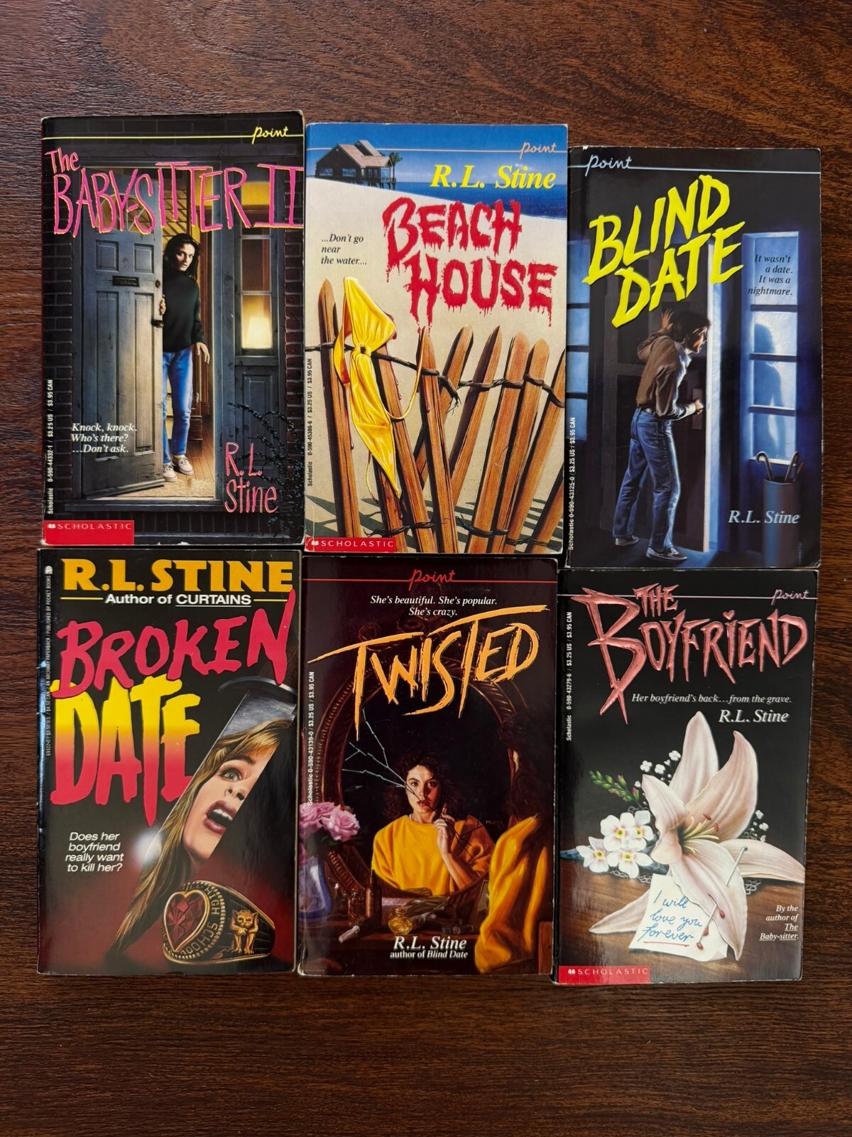 Vintage R.L. Stine Point Horror Paperback Book Lot of 6 1980s 1990s Teen Horror Vintage R.L. Stine Point Horror Paperback Book Lot of 6 1980s 1990s Teen Horror