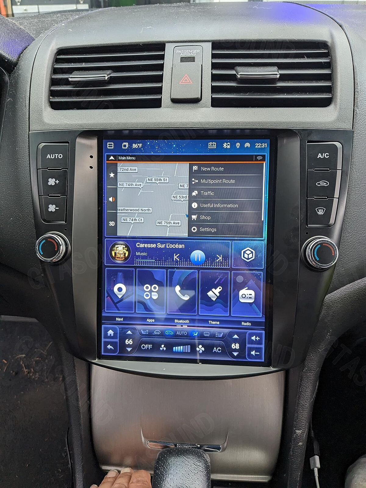 Para 2003-2007 Honda Accord Apple Carplay Radio de coche GPS estéreo WIFI