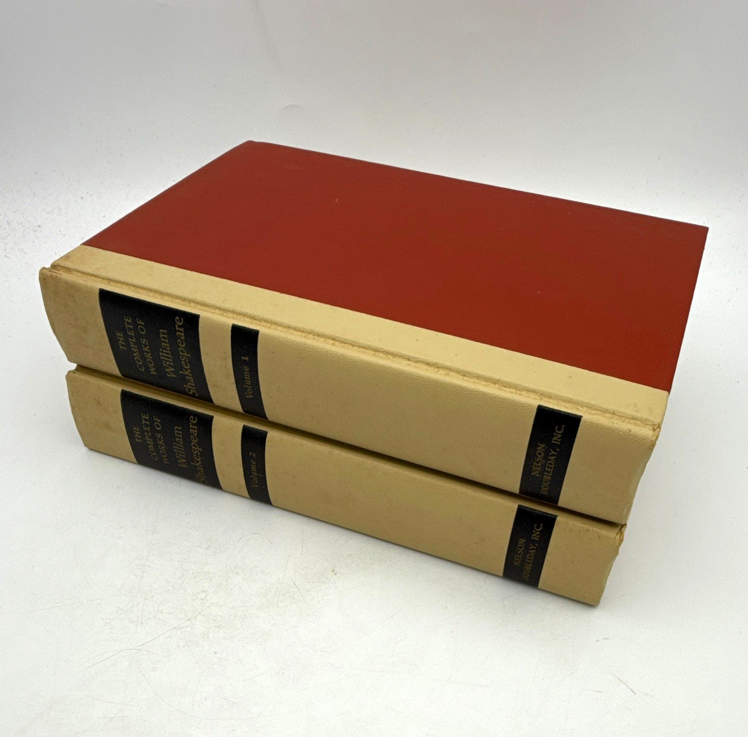 Complete Works William Shakespeare 2 Vol Set Nelson Doubleday Vintage Hardcover