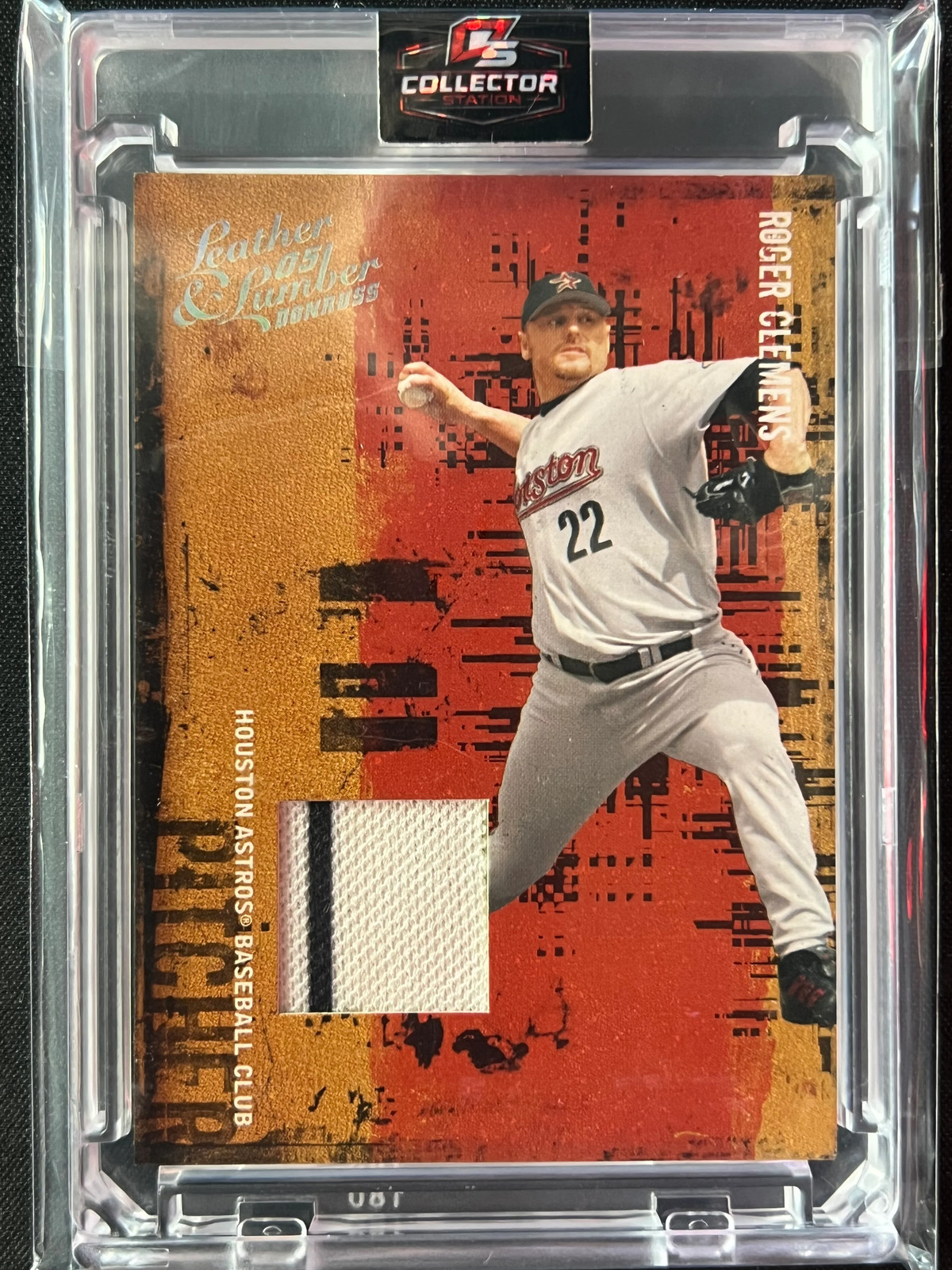 2005 Donruss Leather and Lumber #116 Roger Clemens 076/150 Game Worn Patch - ... 2005 Donruss Leather and Lumber #116 Roger Clemens 076/150 Game Worn Patch - ...