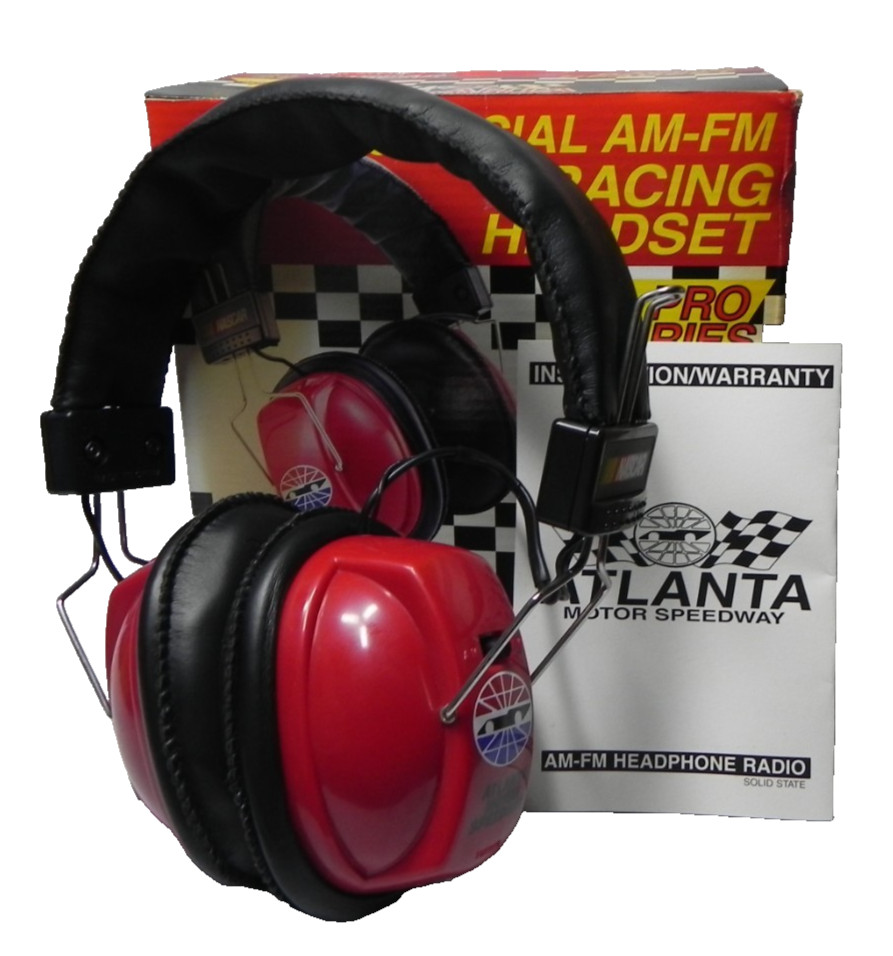 Vintage 1998 SUPER RARE NASCAR Atlanta Motor Speedway AM-FM Radio Racing Headset Vintage 1998 SUPER RARE NASCAR Atlanta Motor Speedway AM-FM Radio Racing Headset