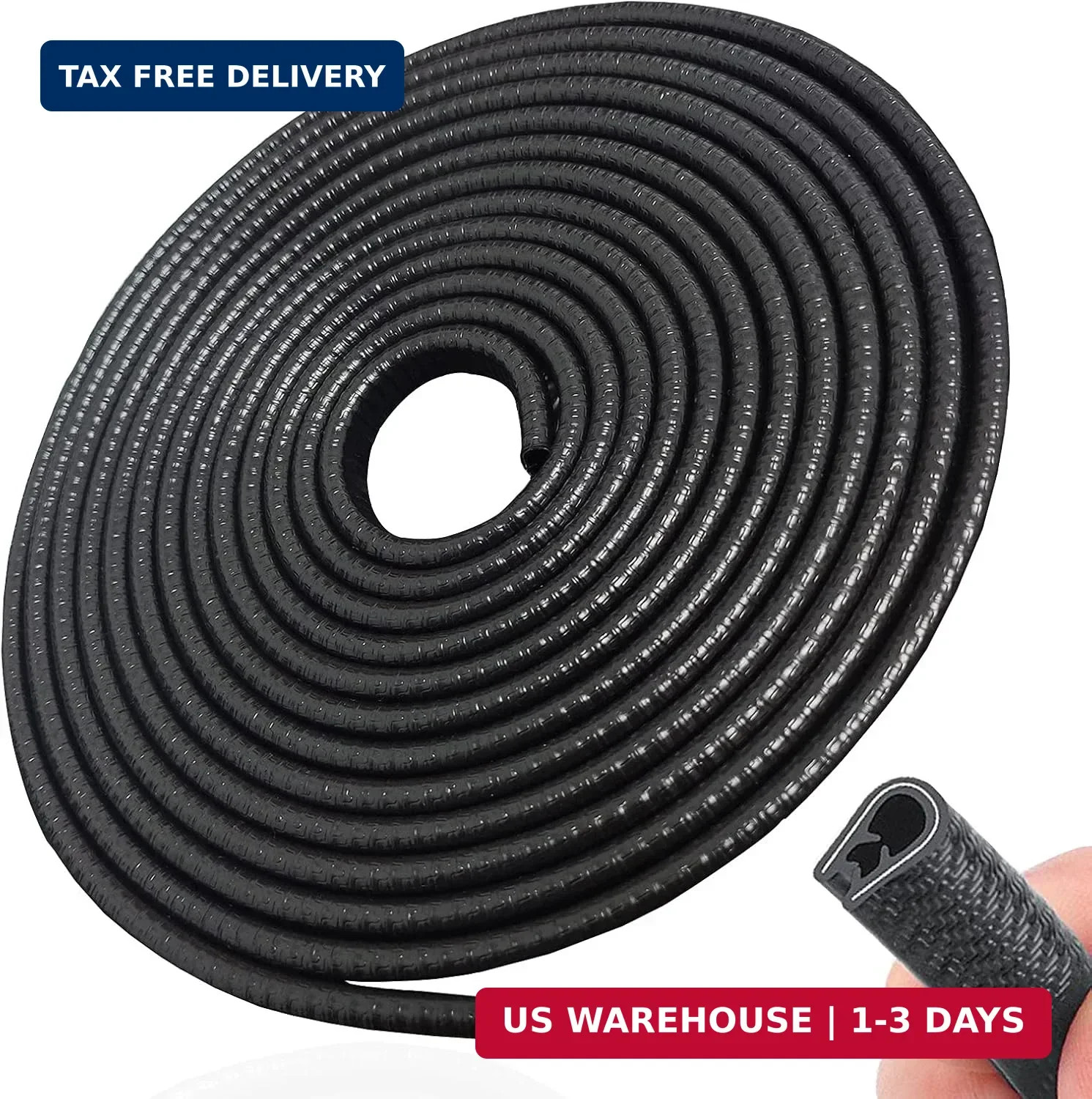 SYOAUTO 13Ft(4M) Door Edge Guard Black Car Door Protector Edge Guards Rubber Aut