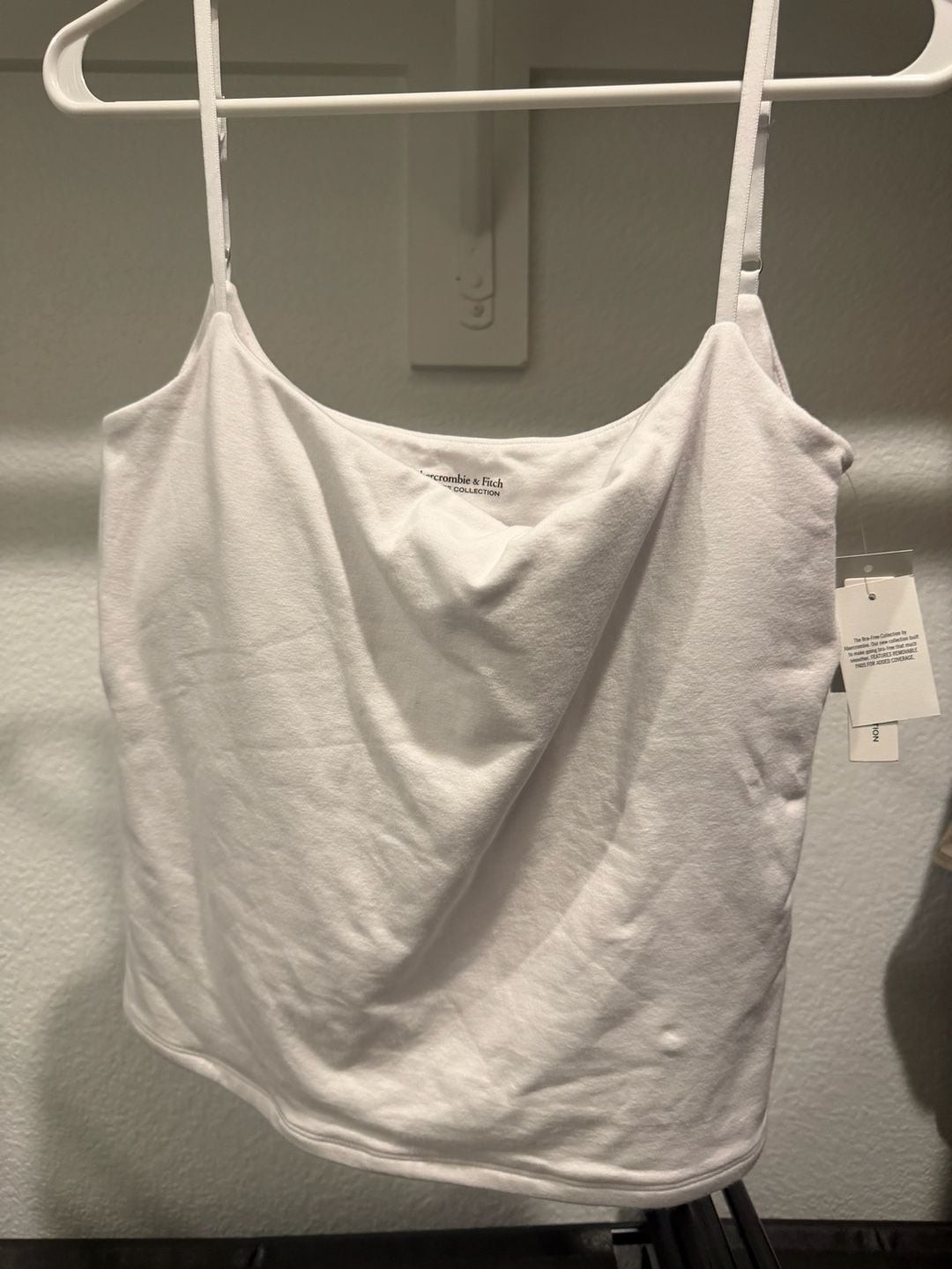 Abercrombie & Fitch The Bra-Free Collection Cami Size X Large White Abercrombie & Fitch The Bra-Free Collection Cami Size X Large White