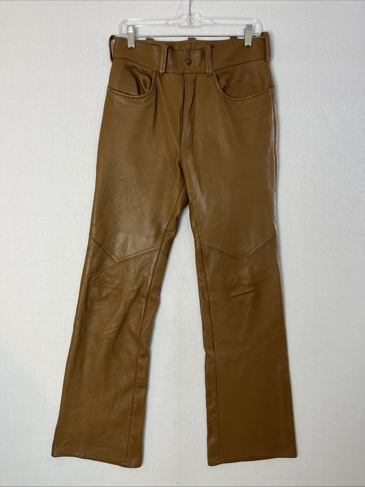 Vintage 60s 70s Thurlow Leatherworld Men\'s Deerskin Bell bottom Pants 30x33
