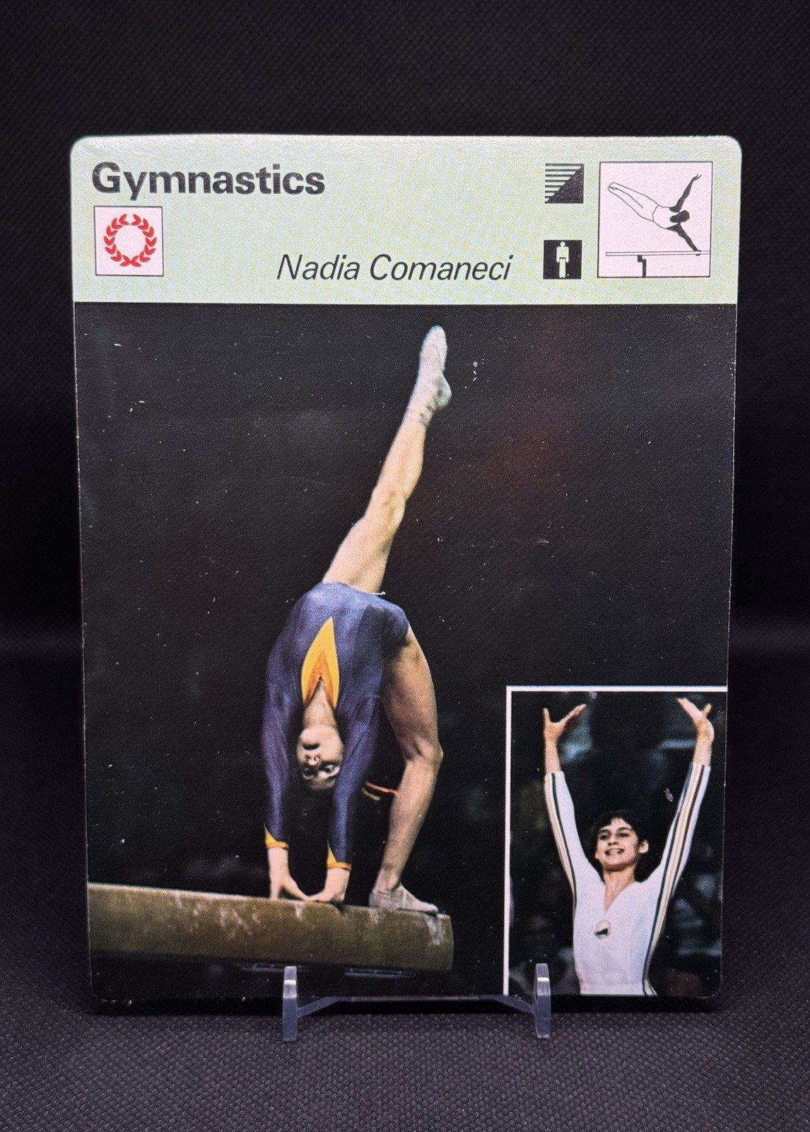 1977-79 Sportscasters - Series 10 Nadia Comaneci #10-03 Lausanne a