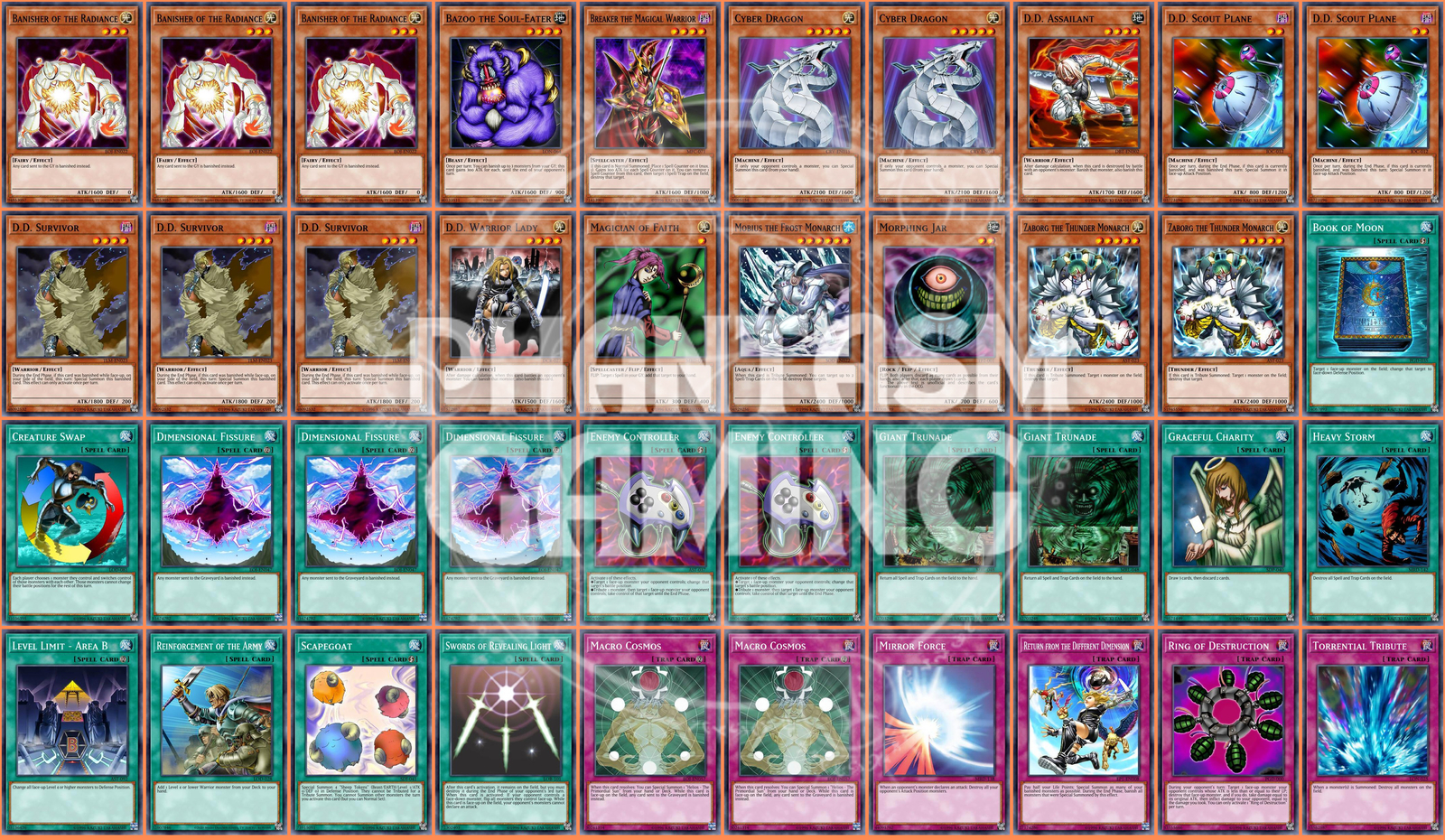 Macro Monarch Deck Cosmos Dimensional Fissure Mobius Yugioh