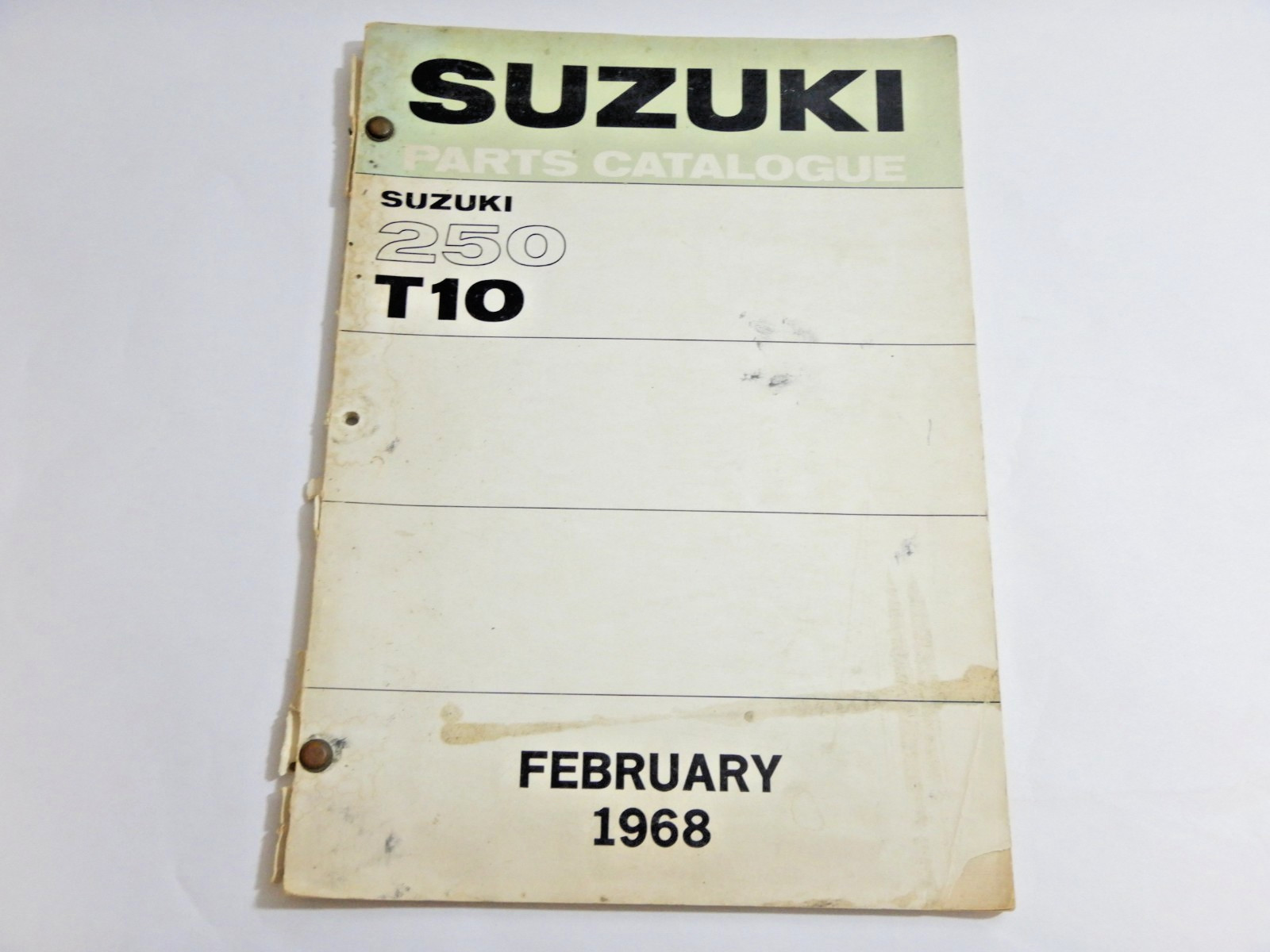 1962-1967 Suzuki 250 T10 Parts manual diagram catalog