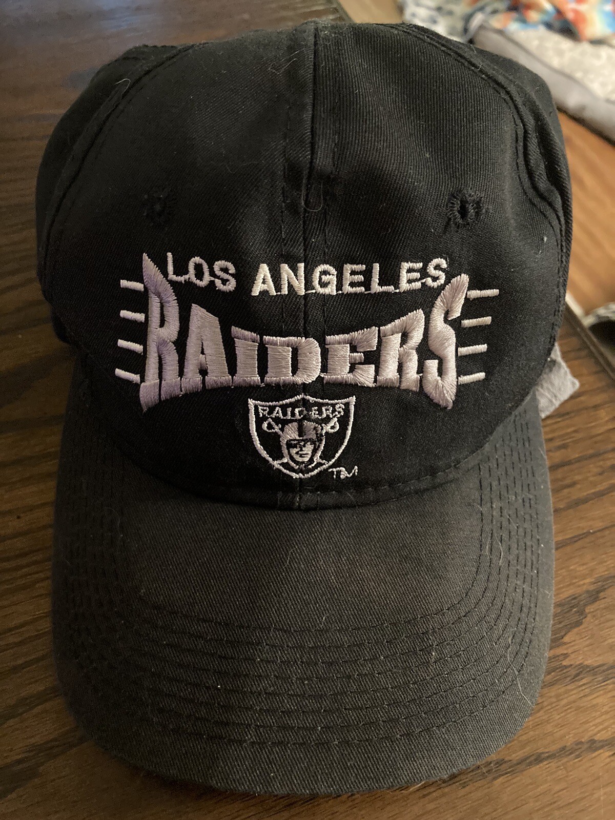 Vintage 90s Oakland LA Vegas Raiders Logo Athletic Youngan Snapback Hat Cap READ