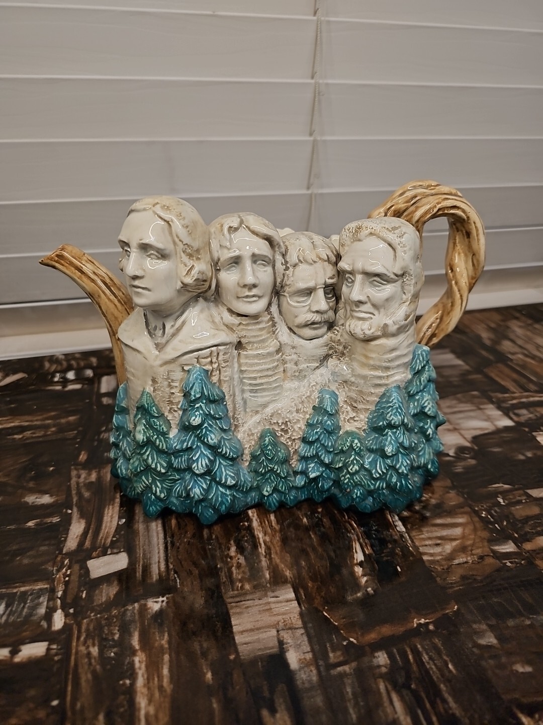 Fitz and Floyd Mount Rushmore Teapot 204/5000 Famous American Landmarks 
