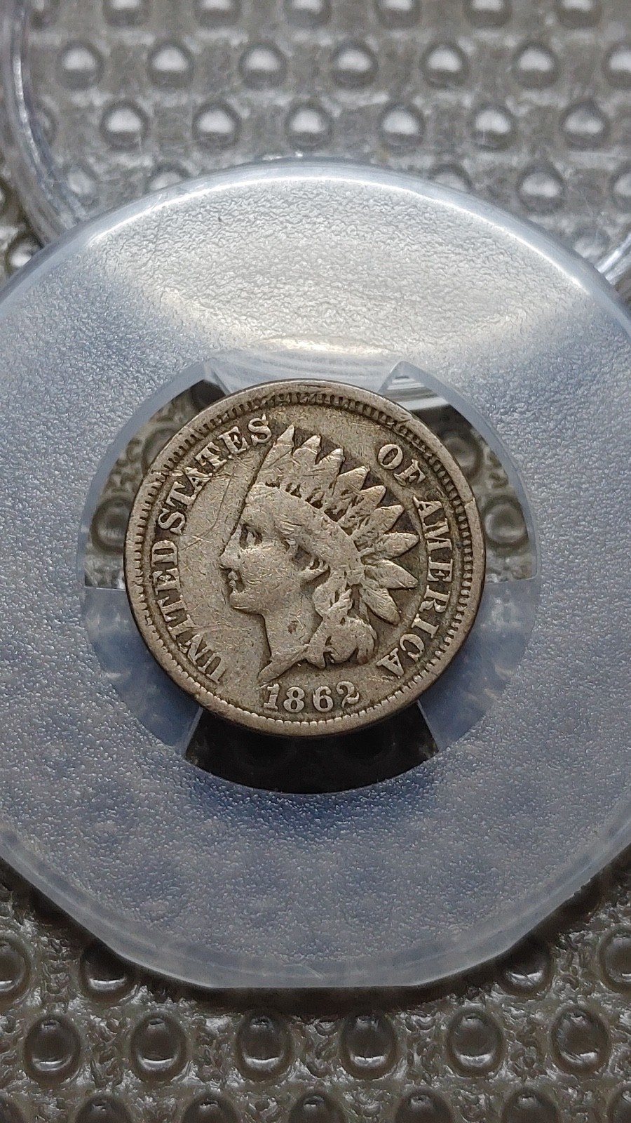 1862 Indian Head Cent Penny VG Details Scratches                            D808