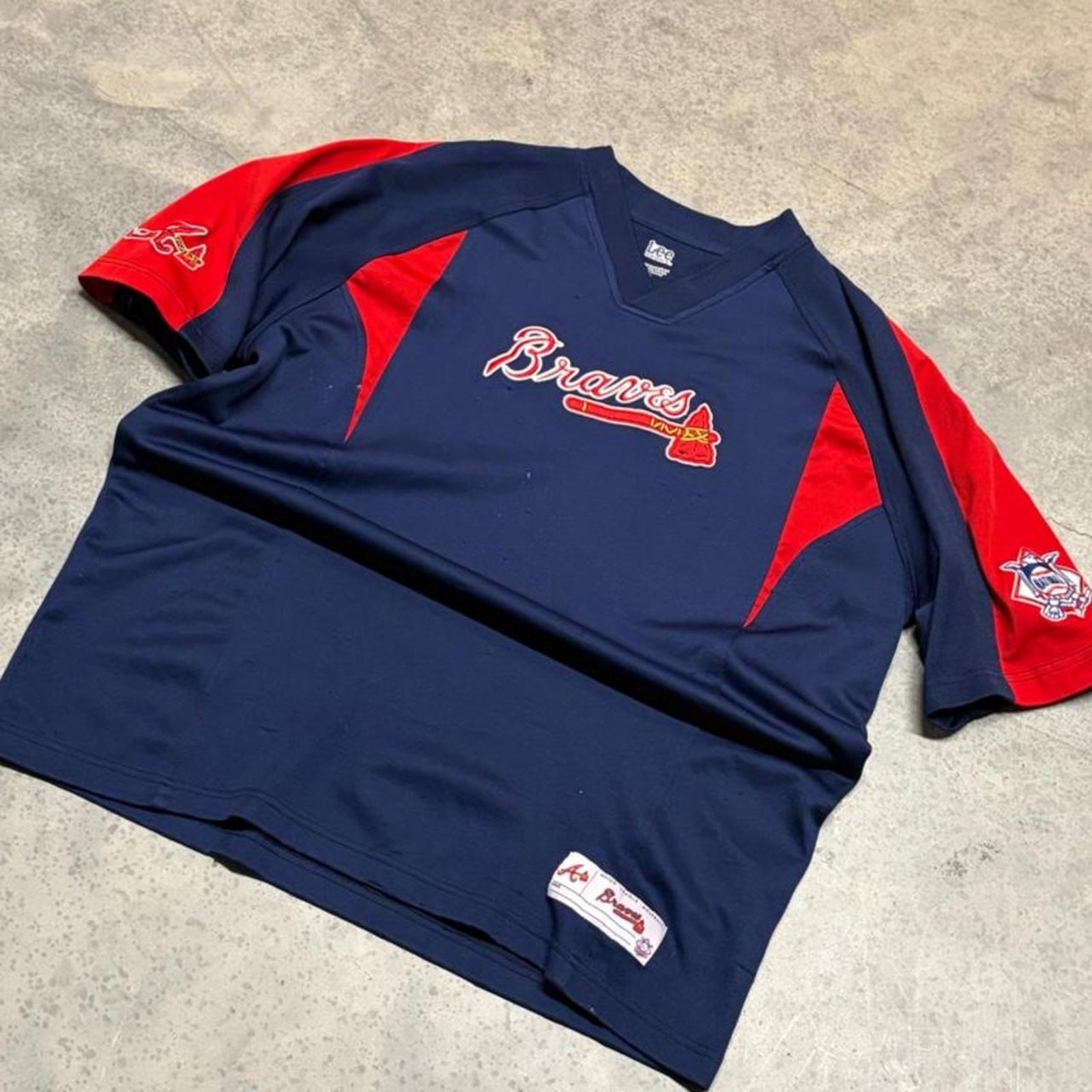 Vtg lee atlanta braves navy Vtg lee atlanta braves navy