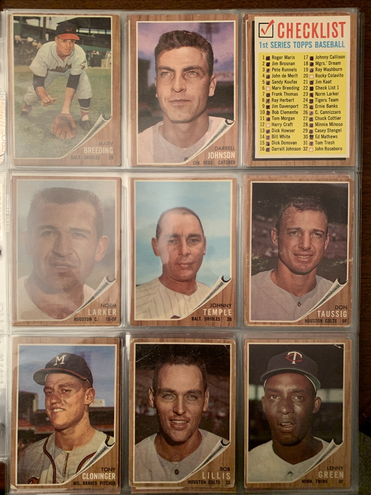 1962 Topps MLB Baseball Lot(105)CARDS/~99% COMMONS+Checklists/w/(22)High#s(500s)
