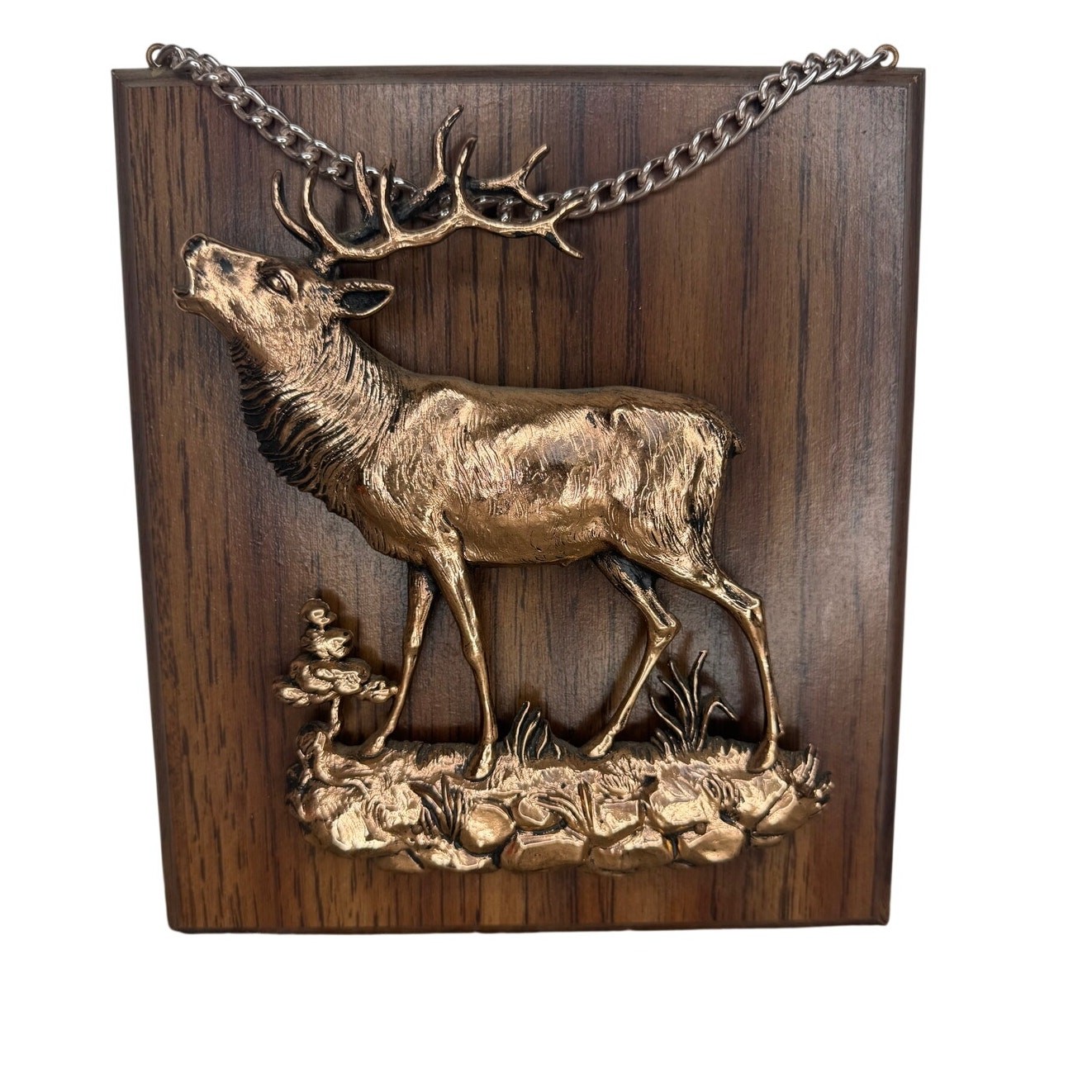 A&F Art Vintage 1970s Canadian 3D Wildlife Elk Wall Hanging Plaque 7.75x9 Inch