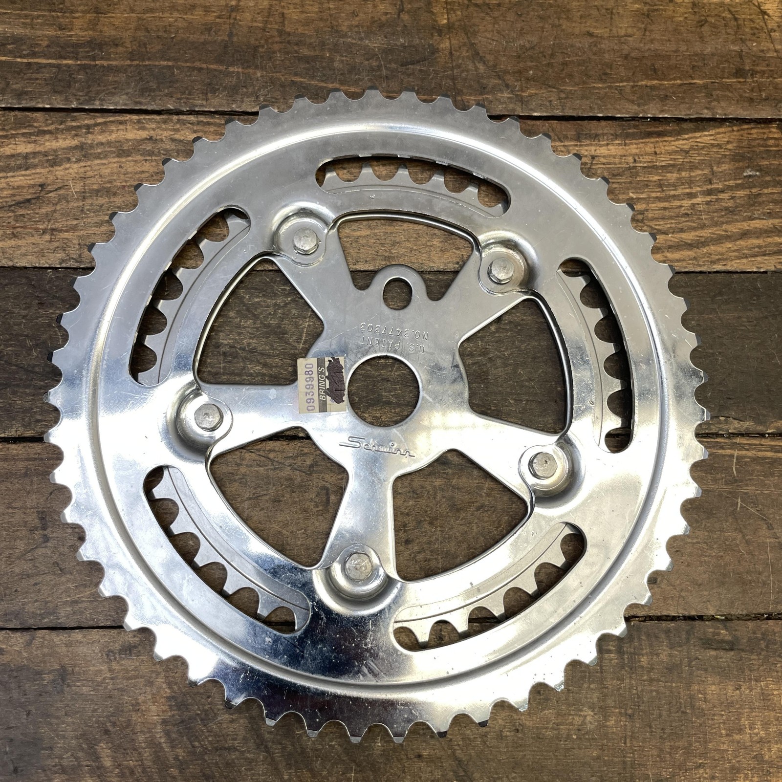Vintage Schwinn Chainring Set Double NOS Approved Crank Sprocket 70s Lightweight