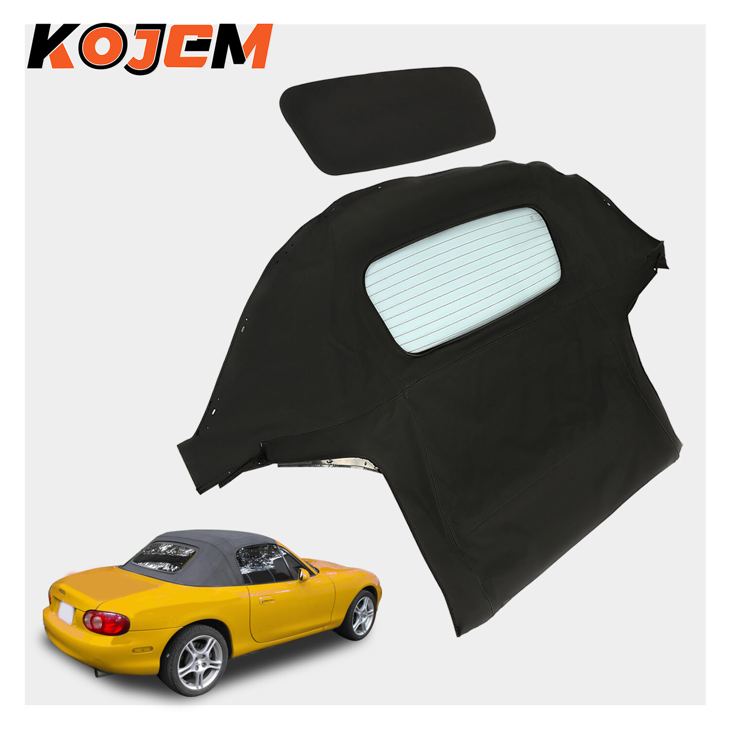 For 90-05 Mazda Miata Convertible Soft Top w/ Heated Glass Window Black Cabrio For 90-05 Mazda Miata Convertible Soft Top w/ Heated Glass Window Black Cabrio