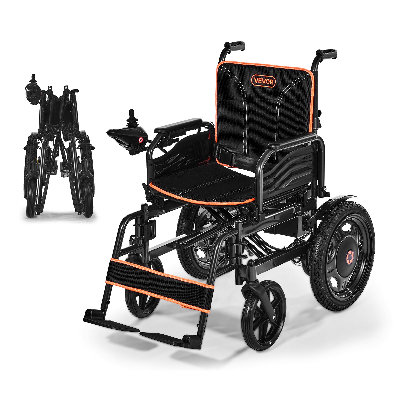 VEVOR Lightweight Foldable Electric Wheelchair Intelligent 256lb All Terrain FDA
