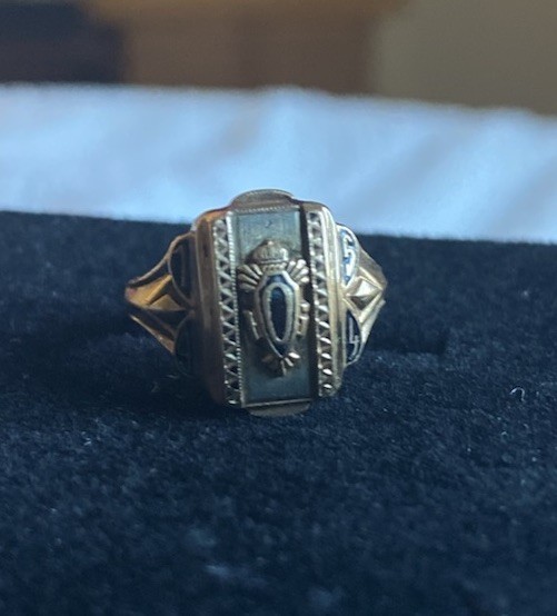 Vintage 1954 Jostens 10k Gold 3.78g Highschool Graduating Class Ring Size 6