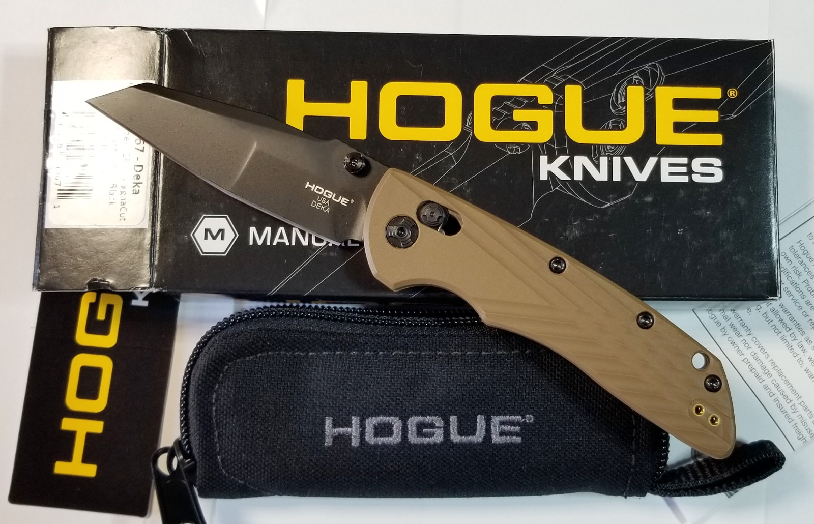 Hogue Deka MagnaCut Cerakote Wharncliffe ABLE lock FDE Polymer 24367 USA made