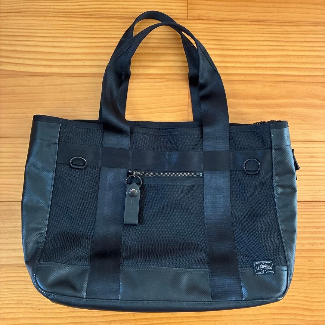 PORTER YOSHIDA HEAT Tote Bag Black Japan Authentic