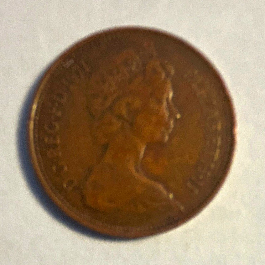 1971 Great Britain 2 New Pence Bronze Coin Elizabeth II NEW PENCE KM#916