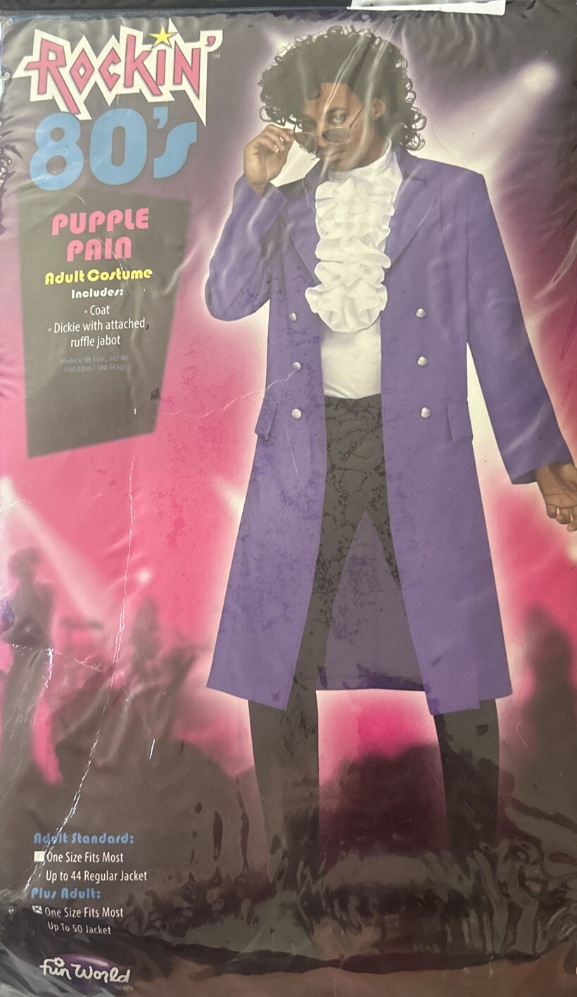 Prince Purple Pain Rock Costume Adult Men Plus