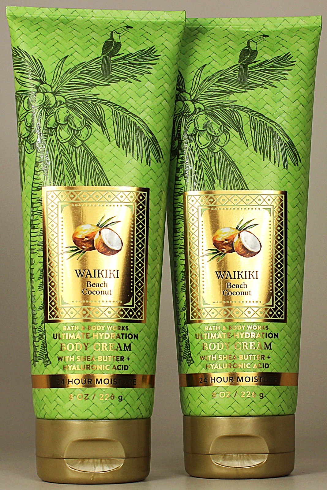 QTY 2 - Bath & Body Works WAIKIKI BEACH COCONUT Body Cream Lotion 8oz QTY 2 - Bath & Body Works WAIKIKI BEACH COCONUT Body Cream Lotion 8oz