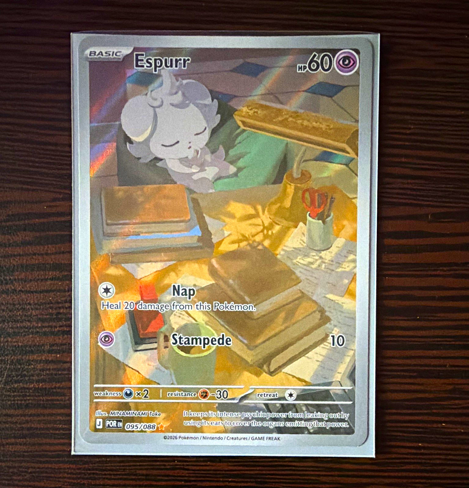 Nintendo Espurr 095/088 Scarlet & Violet IR Holo EN 2026 60HP Nintendo Espurr 095/088 Scarlet & Violet IR Holo EN 2026 60HP