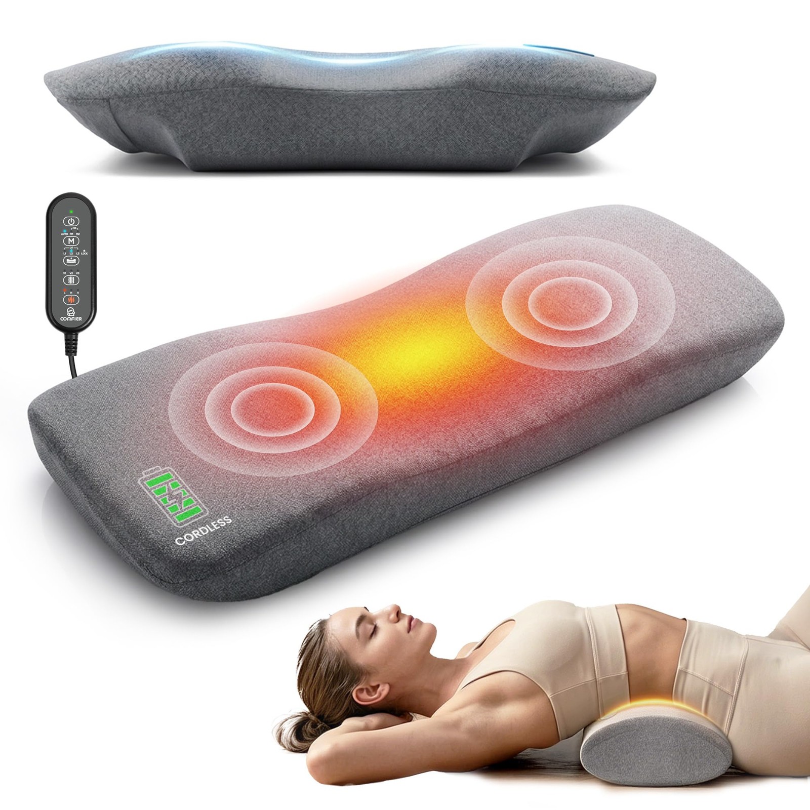 3in1 Triple Fusion Back Massager, FSA Eligible Items, Remote Control
