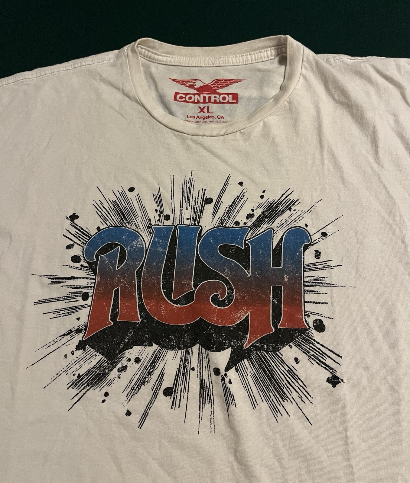 Vintage 2007 RUSH Control Industry LA Graphic Rock Band T-Shirt XL Tour Album 