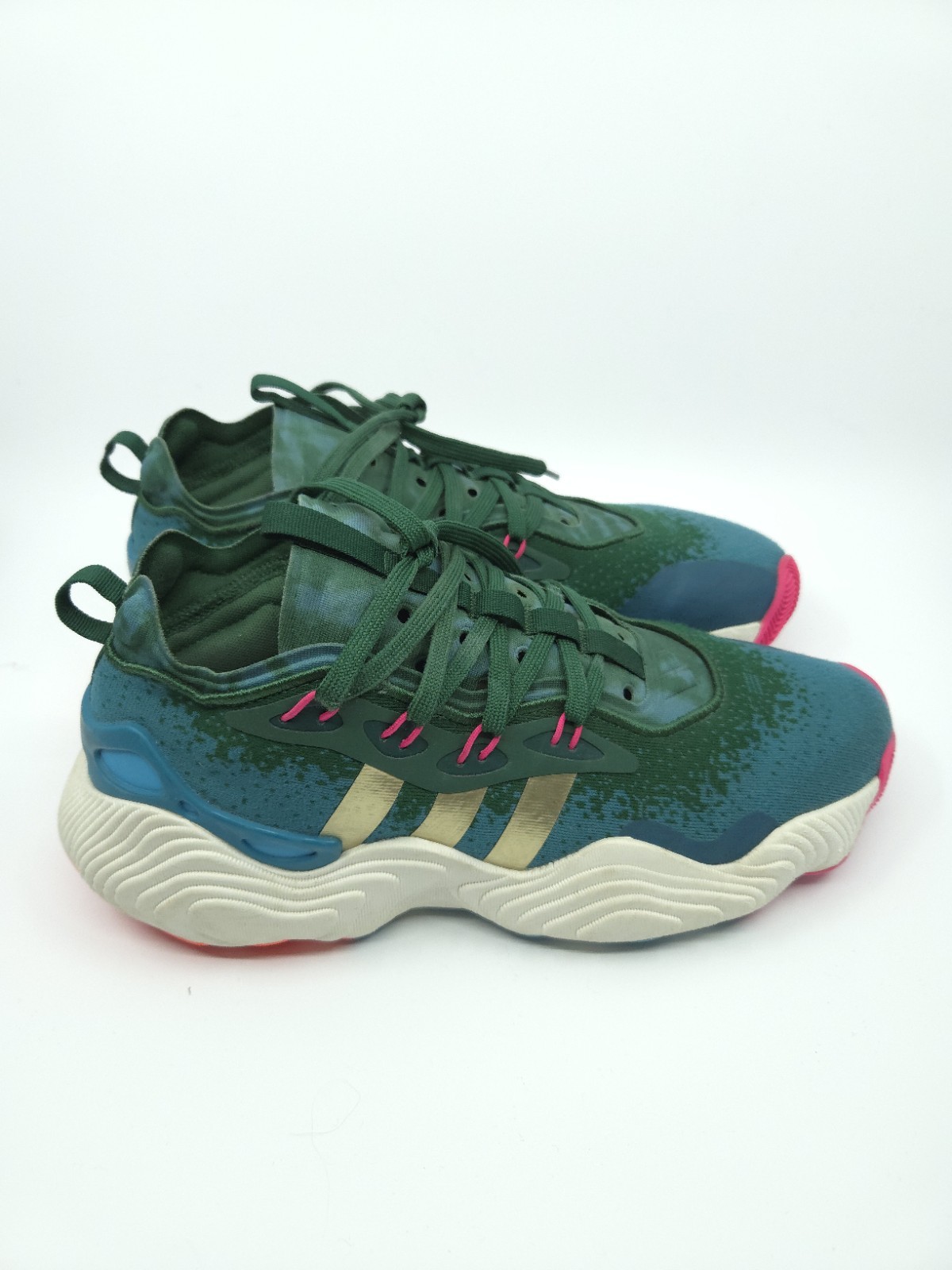 adidas Trae Young 3 Men\'s Low Top Lace-Up Basketball Sneakers Green/Blue/Pink