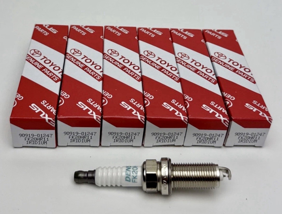 6Pcs Denso OEM Iridium Spark Plugs 90919-01247 FK20HR11 for Sienna Lexus ES350