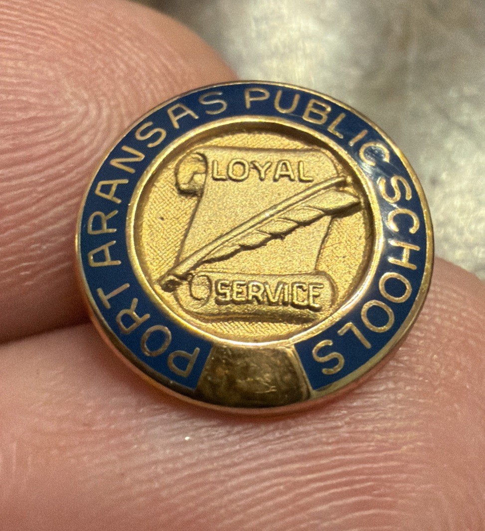 Vintage 10K Gold Port Aransas Public Schools TX Service Pin Balfour LGB Tack