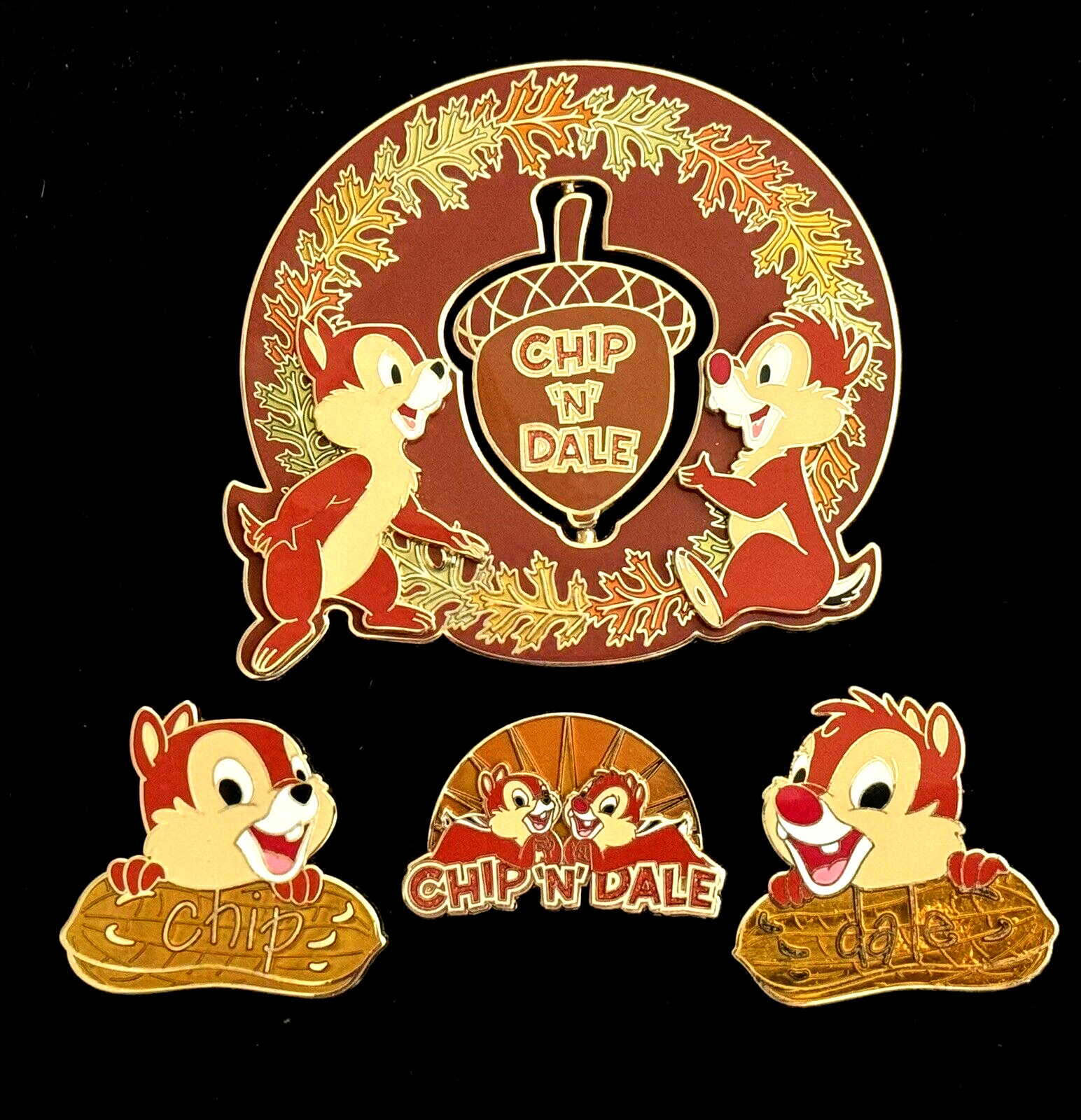 2006 DISNEY CHIP AND DALE SIGNATURE COLLECTION PIN SET LIMITED EDITION 750