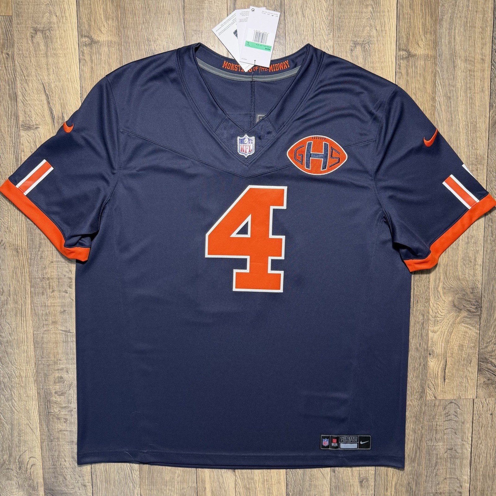 D’Andre Swift Chicago Bears Nike 2026 Rivalries Stitched Limited Jersey Men XL