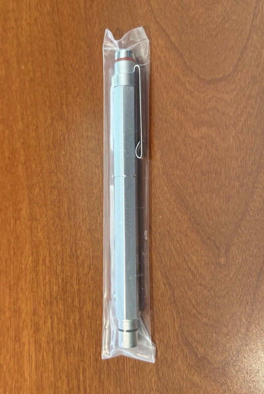 Rotring 600 Newton Fountain Pen Chrome Fine Nib Japan NOS Never Inked Rare
