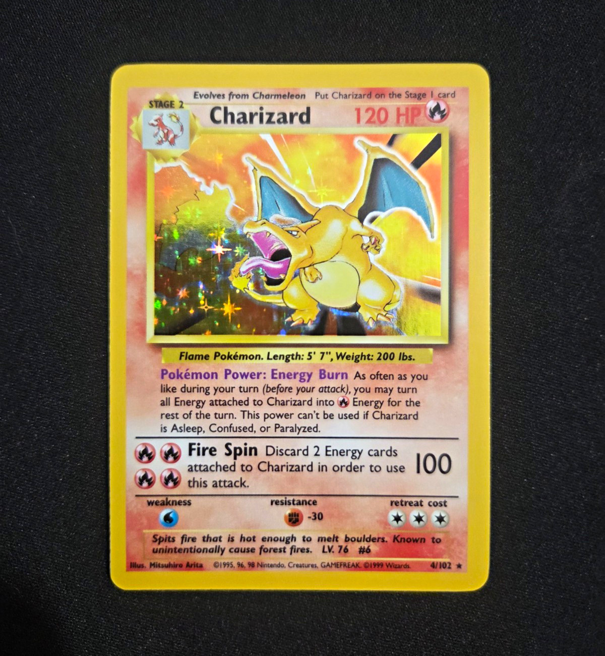 Wizards Charizard 4/102 Base Set Holo Rare Holo English 1999