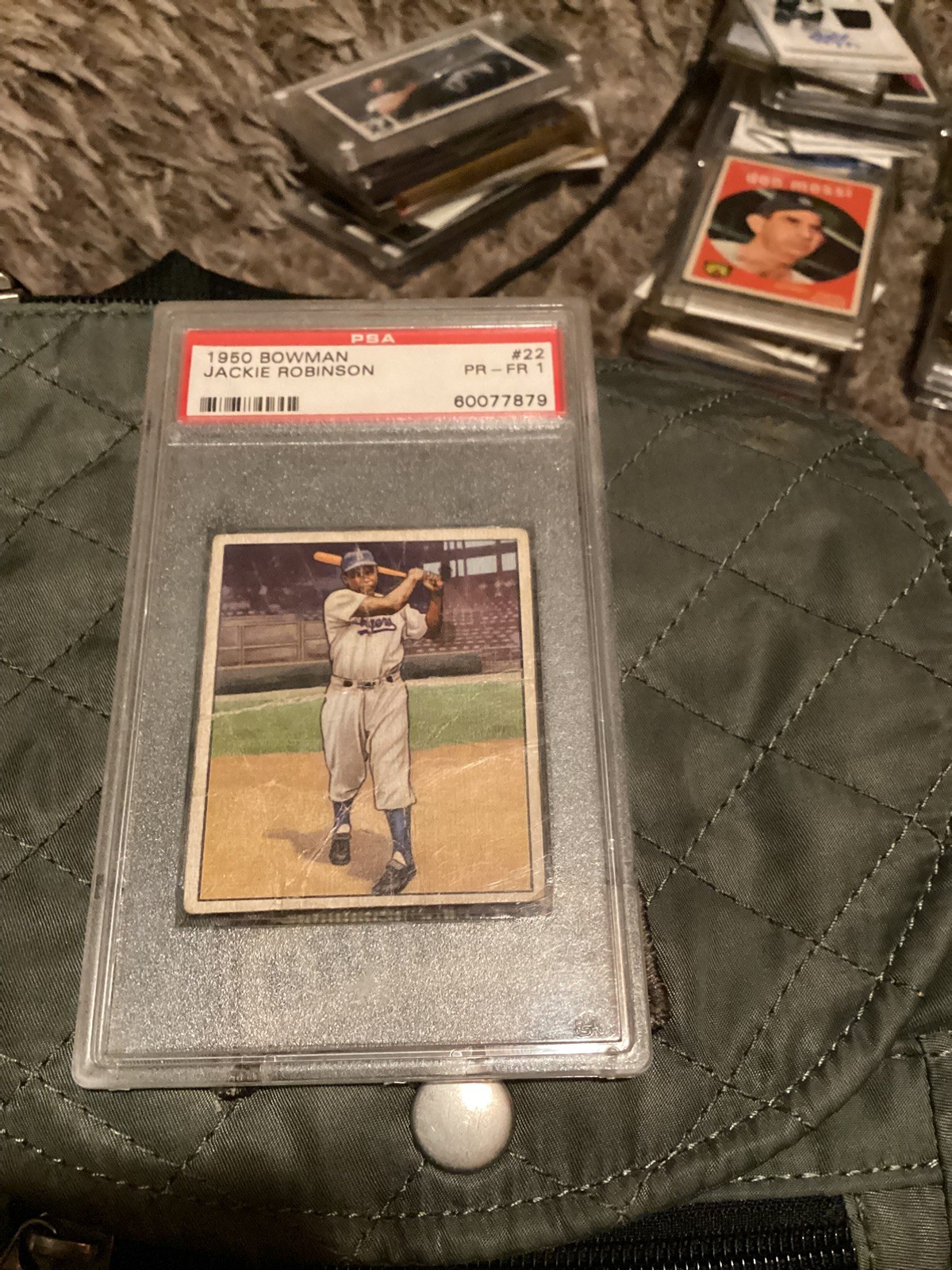 1950 Bowman JACKIE ROBINSON π₯π₯π₯βΎοΈπ₯π₯π₯ PSA 1 Graded PR-FR 1950 Bowman JACKIE ROBINSON π₯π₯π₯βΎοΈπ₯π₯π₯ PSA 1 Graded PR-FR